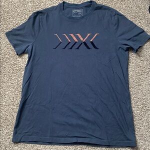 Express Dark Blue Tee with Geometric Design